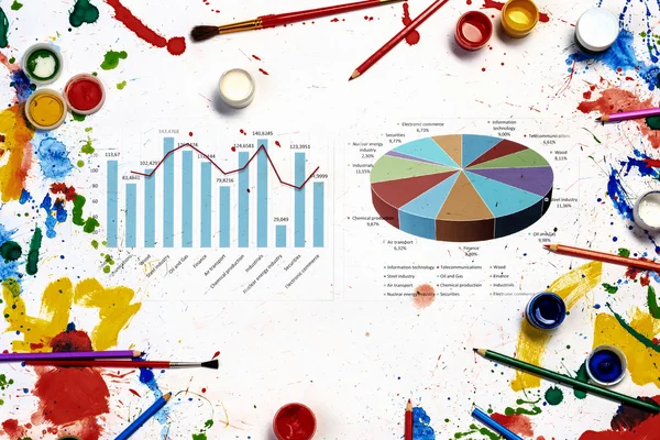 Coloridas infografías sobre fondo blanco —  Fotos de Stock