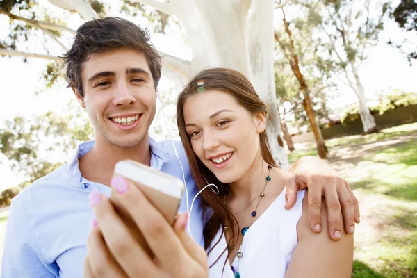 Young couple in the park