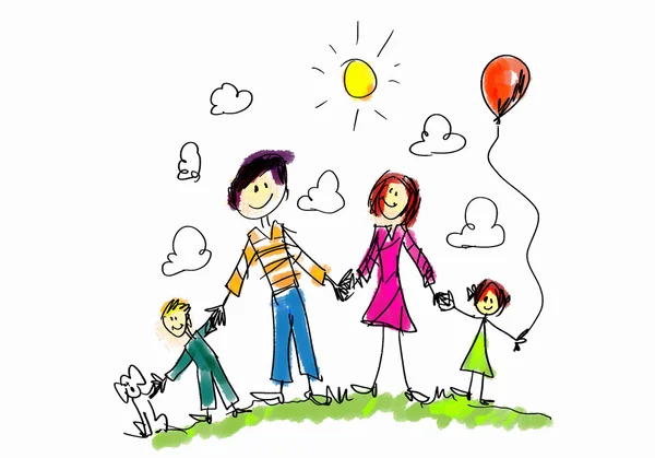 Draw your family — Stock Photo, Image