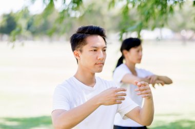 İnsanlar Park Thai chi