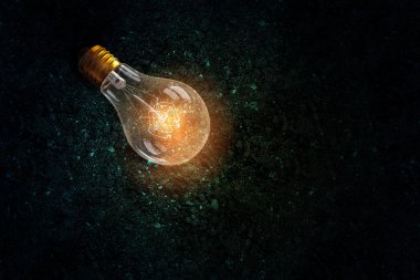 toprak üzerinde ampul