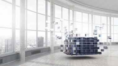 Zarif iç şekilde küp