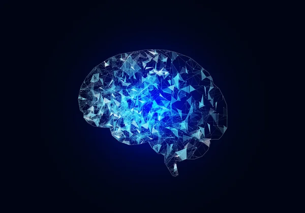 Cerebro humano digital — Foto de Stock