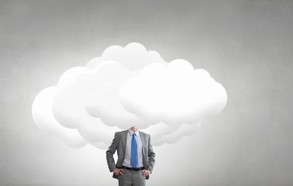 He is up in clouds — Stock Photo, Image