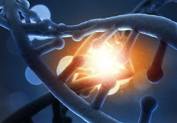 Концептуальне зображення молекули ДНК — стокове фото