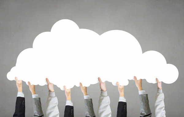 Cloud and teamwork concept — Stock Photo, Image