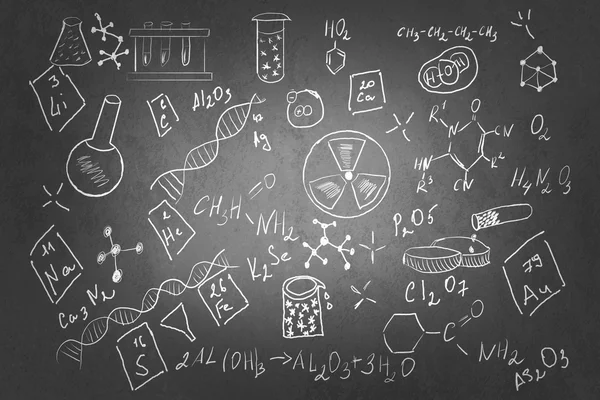 Set of chemistry sketches — Stock Photo, Image