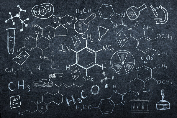 Set of chemistry sketches