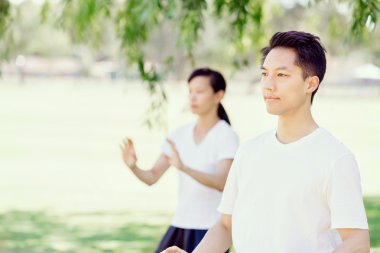 İnsanlar Park Thai chi