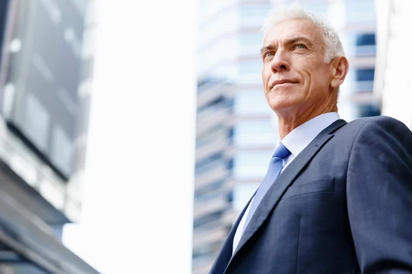 Portrait d'homme d'affaires confiant à l'extérieur Photo De Stock