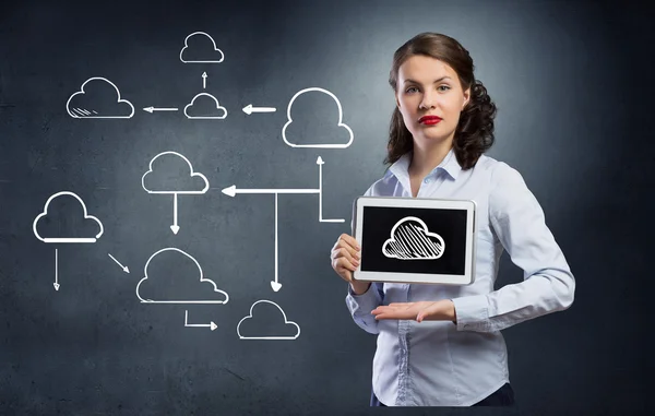 Cloud computing en verbinding concept — Stockfoto