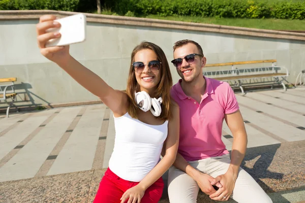 We love making selfie — Stock Photo, Image