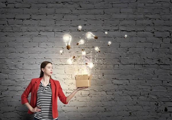 Outside the box thinking — Stock Photo, Image