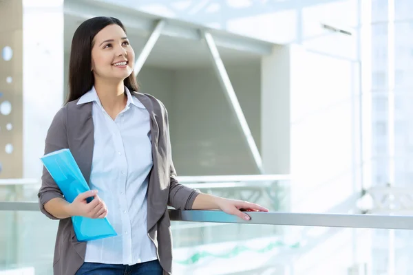 Attractive woman in office building — Stock Photo, Image