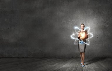 Kadın bilim atom araştırma kavramı sunulması