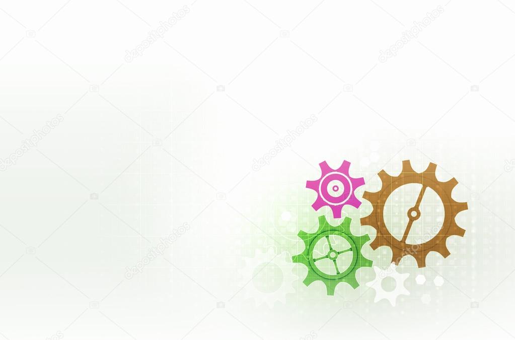 Backdrop with gears and cogwheels