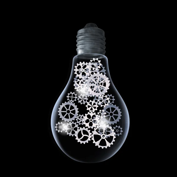 Elektrisk lampa med kugghjul — Stockfoto