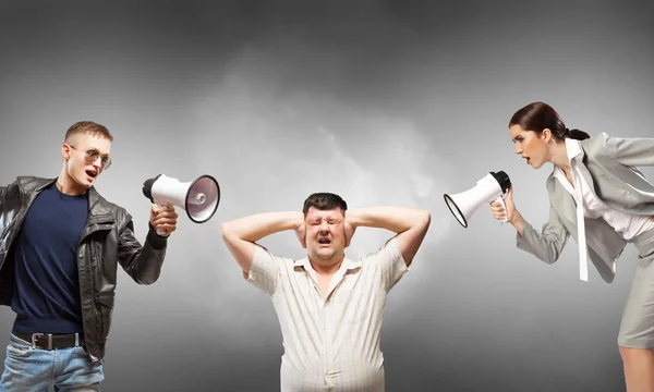 Aggression and humiliation in communication — Stock Photo, Image