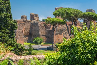 Antik Caracalla Hamamı Roma kalıntıları.