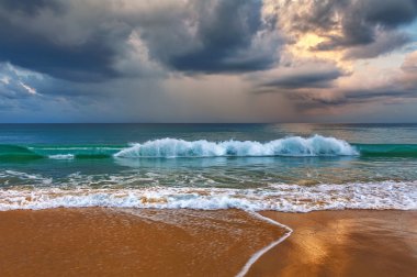 Raging sea