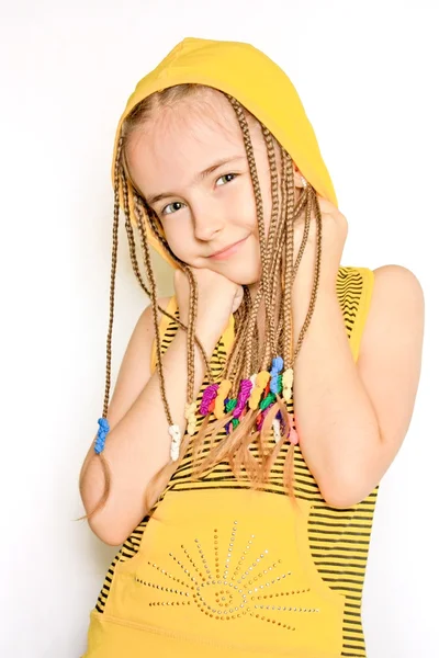 Young girl with dreadlocks — Stock Photo, Image
