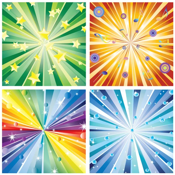 Abstract backgrounds with rays — Stock Vector