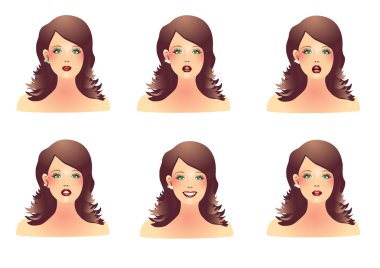 Kadın duyguların yüzleri