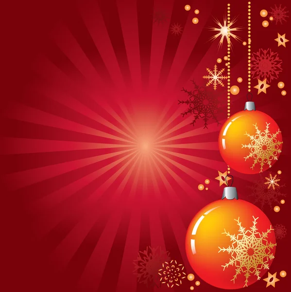 Christmas background with balls — Stock Vector