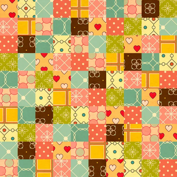 Patchwork tarzı sorunsuz arka plan — Stok fotoğraf