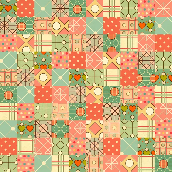 Bezszwowe tło w stylu patchwork — Zdjęcie stockowe