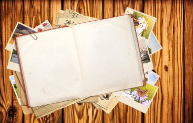 eski kitap ve fotoğrafları