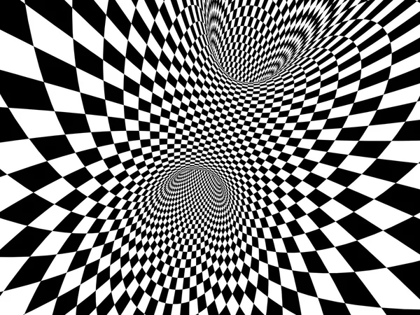 Abstraktní iluze. černá a bílá — Stock fotografie