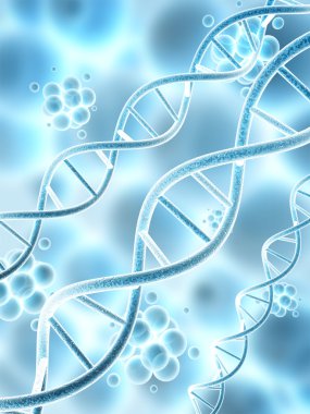 Dna yapısı ve moleküller dijital 3d modeli