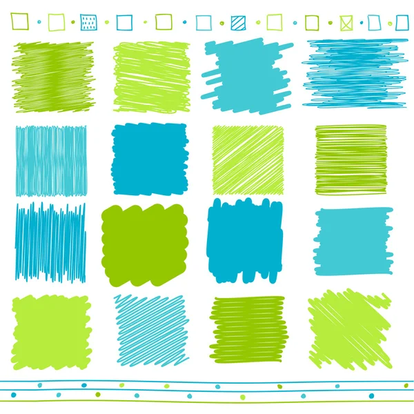 Vectorset van krabbelelementen — Stockvector