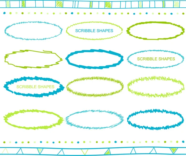 Conjunto vectorial de elementos garabatos — Archivo Imágenes Vectoriales