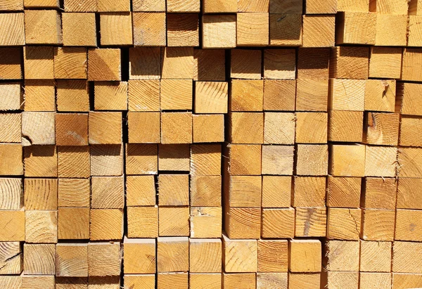 Wooden boards in a warehouse — Stock Photo, Image