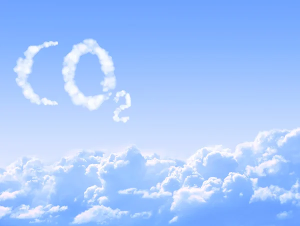 Символ СО2 из облаков — стоковое фото