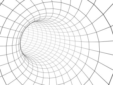 Bir kılavuzundan soyut 3d tünel