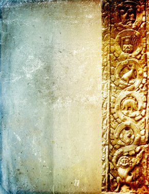Grunge arka plan oyma, Preah Khan Tapınağı, Angkor Wat, C ile