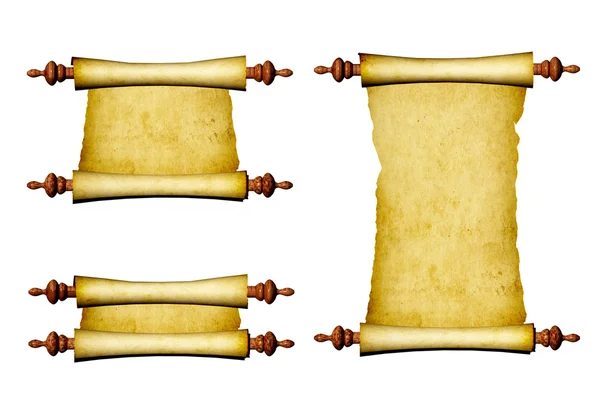 Ställ av gammalt pergament — Stockfoto