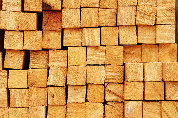 Wooden boards in a warehouse — Stock Photo, Image