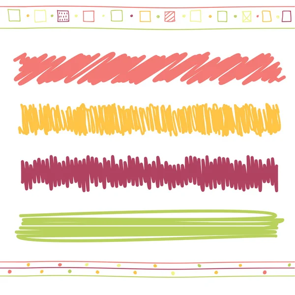 Vector set of scribble elements — Stock Vector