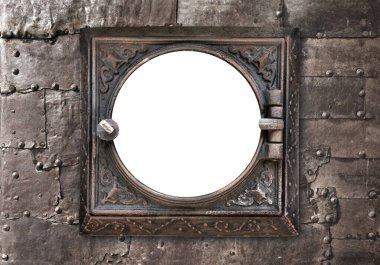 Steampunk tarzında Grunge geçmişi. Perçin ve paslı çerçeveli eski metal dokusu. Tempalte 'yi taklit et. Metnin için boşluk kopyala