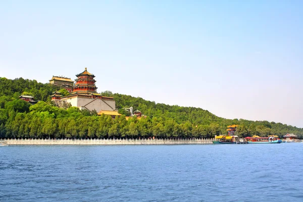 Pekin Çin Imperial Summer Palace Ile Güzel Bir Manzara Unesco — Stok fotoğraf