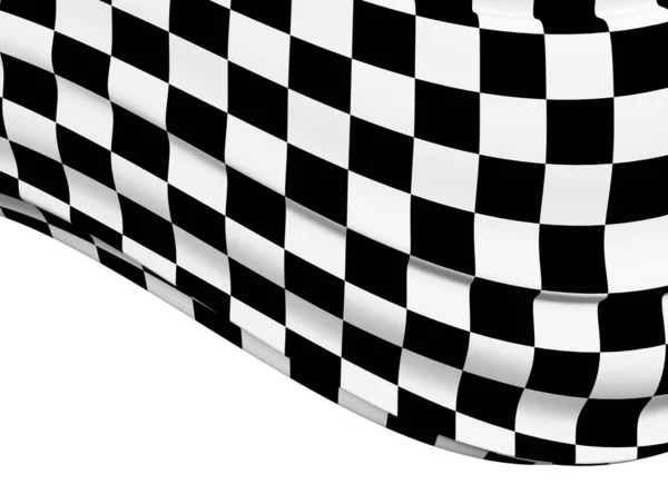 Sports background. Abstract checkered flag. Isolated on white background. 3d render