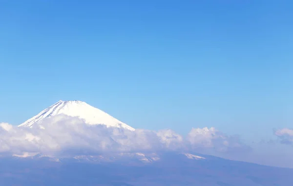 Bellissimo Monte Fuji Sacro Fujiyama Nuvole Sfondo Cielo Blu Giappone — Foto Stock