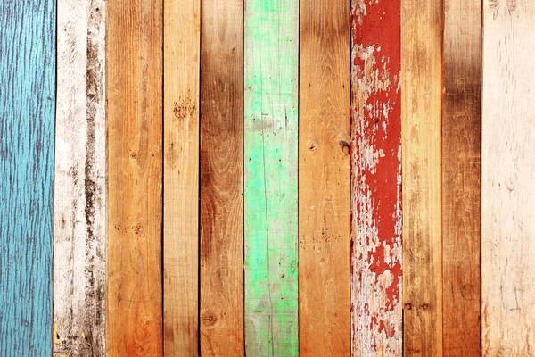 Texture Planches Bois Vintage Avec Peinture Fissurée Couleur Blanche Rouge — Photo