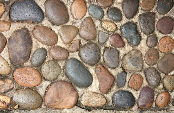 Textura Pedra Pavimentação Antiga Cores Cinza Vermelho Amarelo — Fotografia de Stock