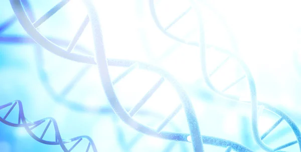 Modelli Digitali Struttura Del Dna Sfondo Blu Astratto Bandiera Scientifica — Foto Stock