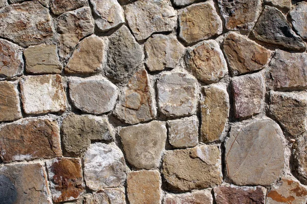 Ancient Wall Stone Blocks Different Color Sizes Stock Picture